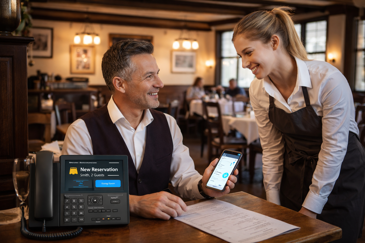 Der Telefonassistent für Reservierungen spart Restaurants viele Stunden Arbeit. 